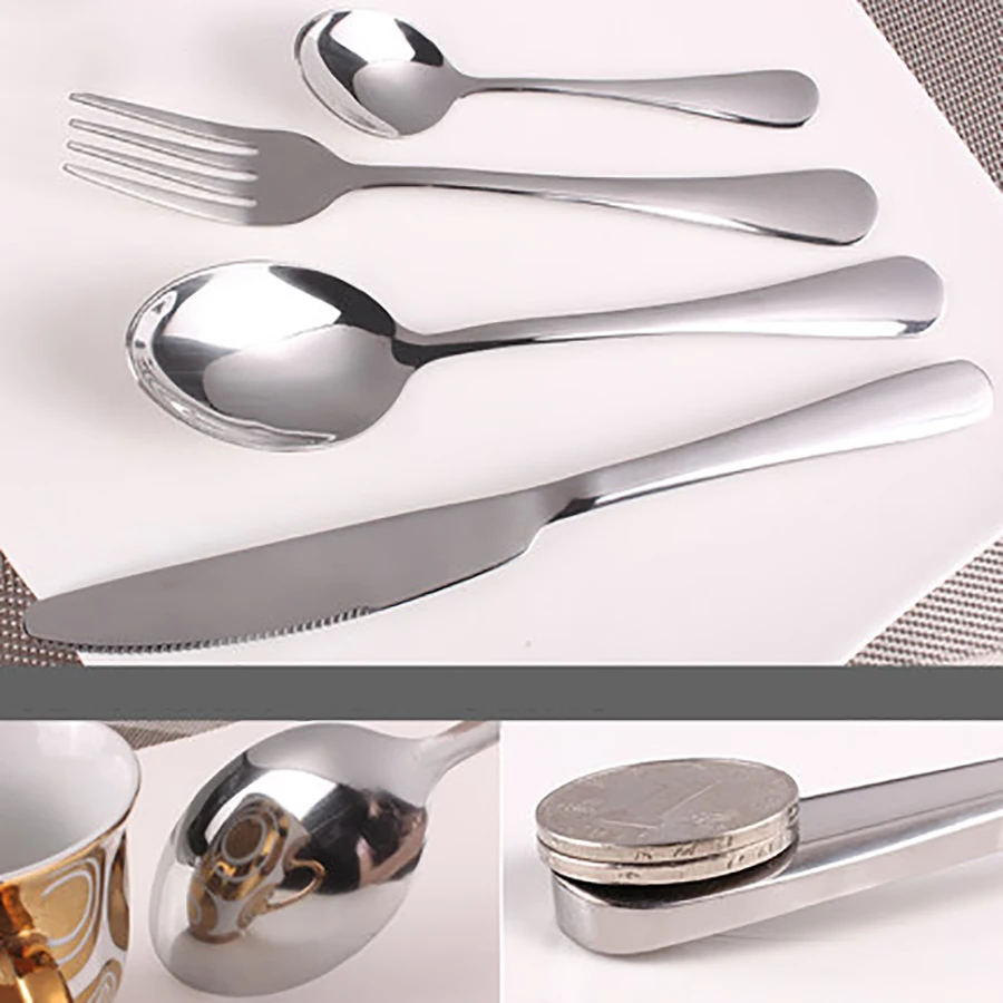 Европейский набор столовых приборов из нержавеющей стали 24 шт. вилка ложка ножи