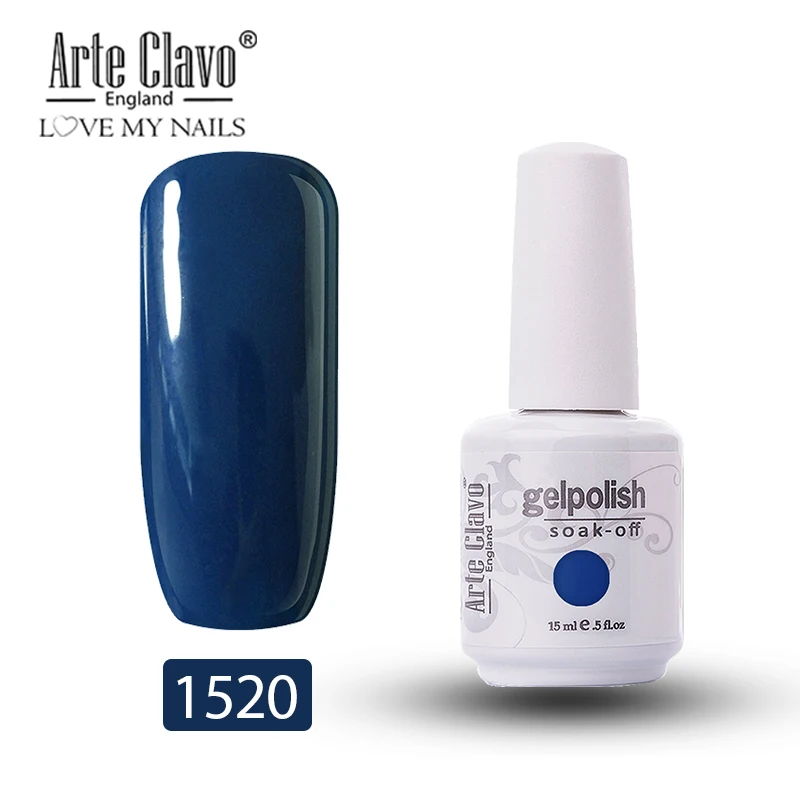 1520 Arte Clavo 15 мл 244 Цвет УФ-гель для ногтей База Светодиодный Гель-лак для ногтей Гибридный впитывающий лак для ногтей Краска Гель-лак Gellack - Цвет: 1520