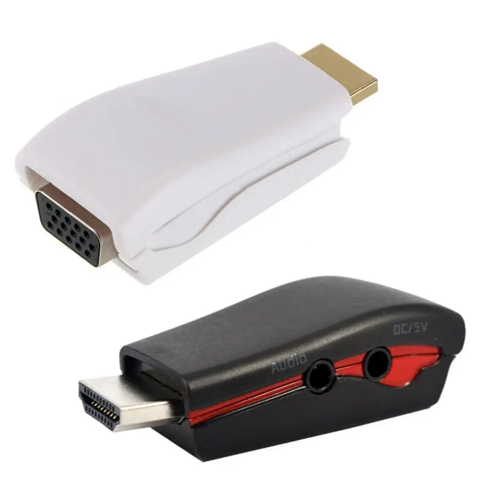 HDMI к VGA адаптер с аудио кабелем питания папа женскому 1080p конвертер для ПК/ТВ/для