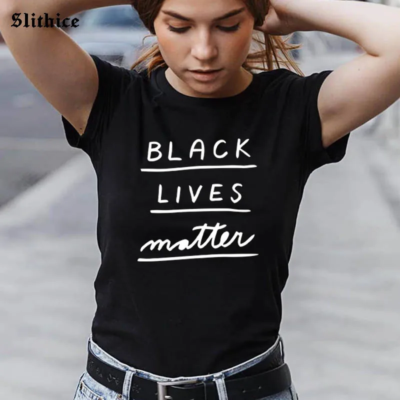 

Женская футболка BLACK LIVES MATTER, летние топы, уличная одежда, забавная футболка с рисунком, женский черный топ, женская футболка