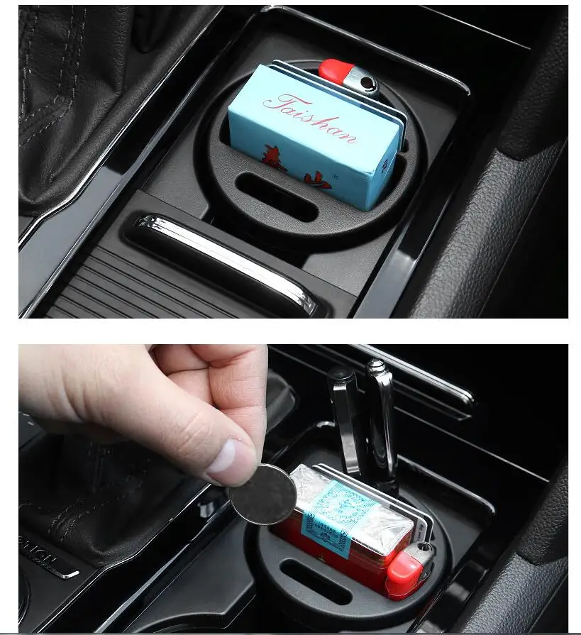 Интерьер автомобиля монетница чехол Коробка для хранения пищевых контейнеров