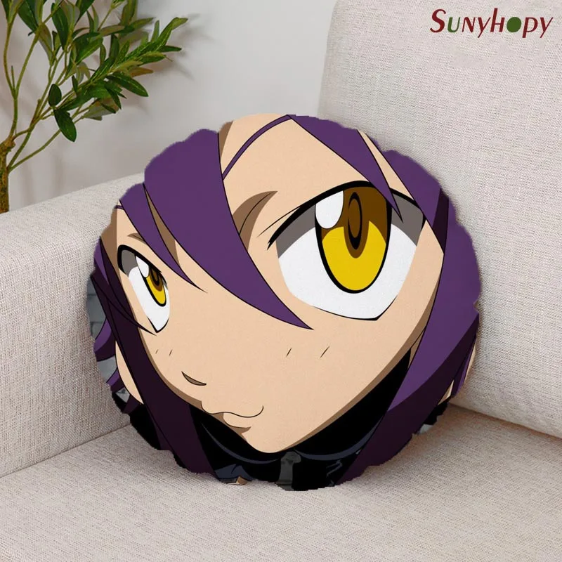 

Круглая наволочка Soul Eater, наволочка из персиковой кожи, диаметр 40 см, 50 см, 60 см, декоративные подушки для дома-ZLL