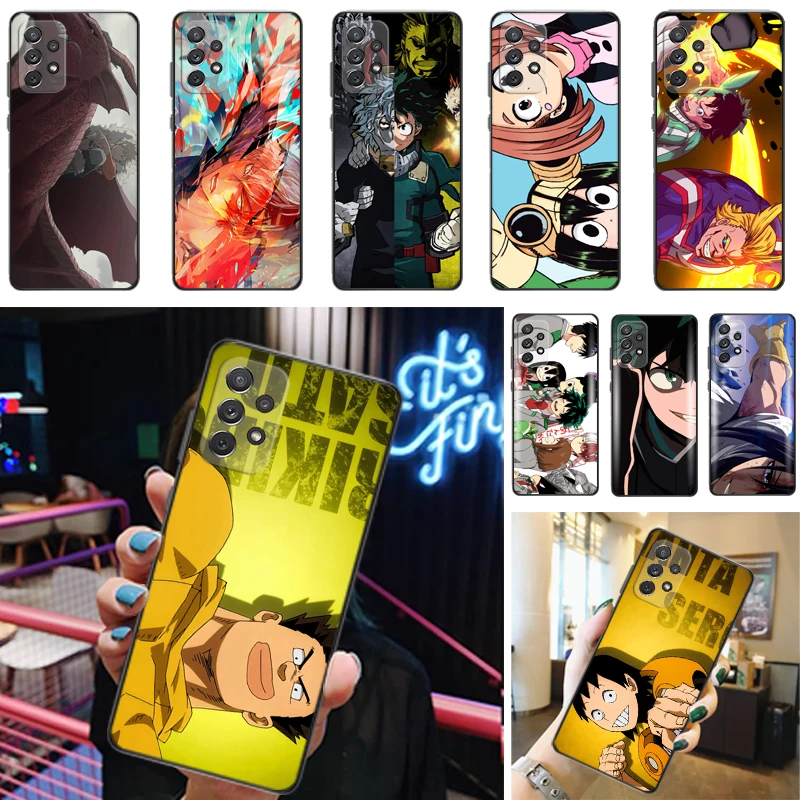 

My Hero Academia Tomura Boku Dabi Shigaraki Bakugou Katsuki Todoroki Shouto Phone Case For Samsung Galaxy A52 A72 4G 5G Funda