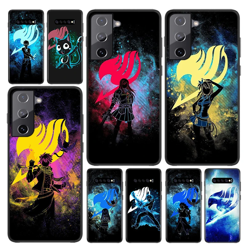 

Fairy Tail sign Anime Soft Black Cover For Samsung Galaxy S22 S21 S20 FE Ultra S10 S10e Lite S9 Plus Pro Phone Case Coque