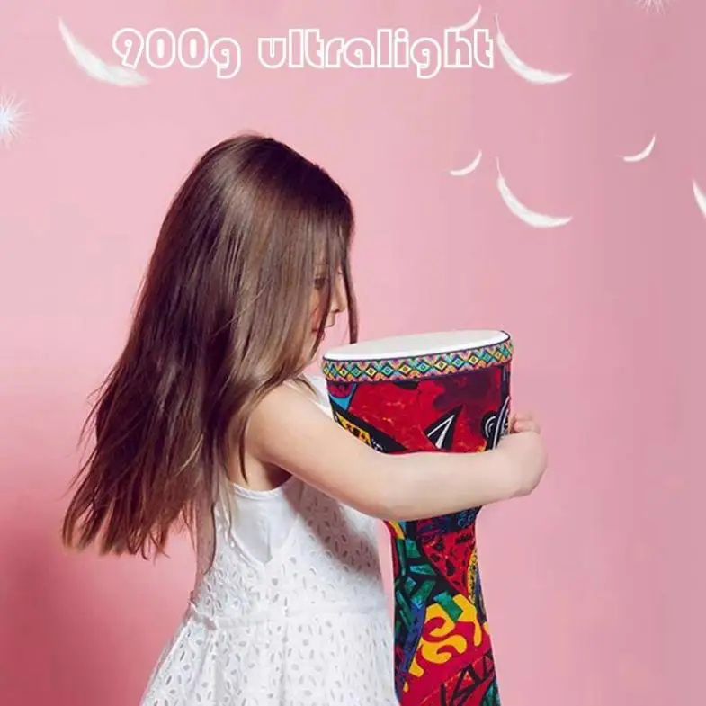 8 дюймов Африканский Djembe барабан красочные ткани искусства ABS баррель ПВХ кожи детей ручные барабаны