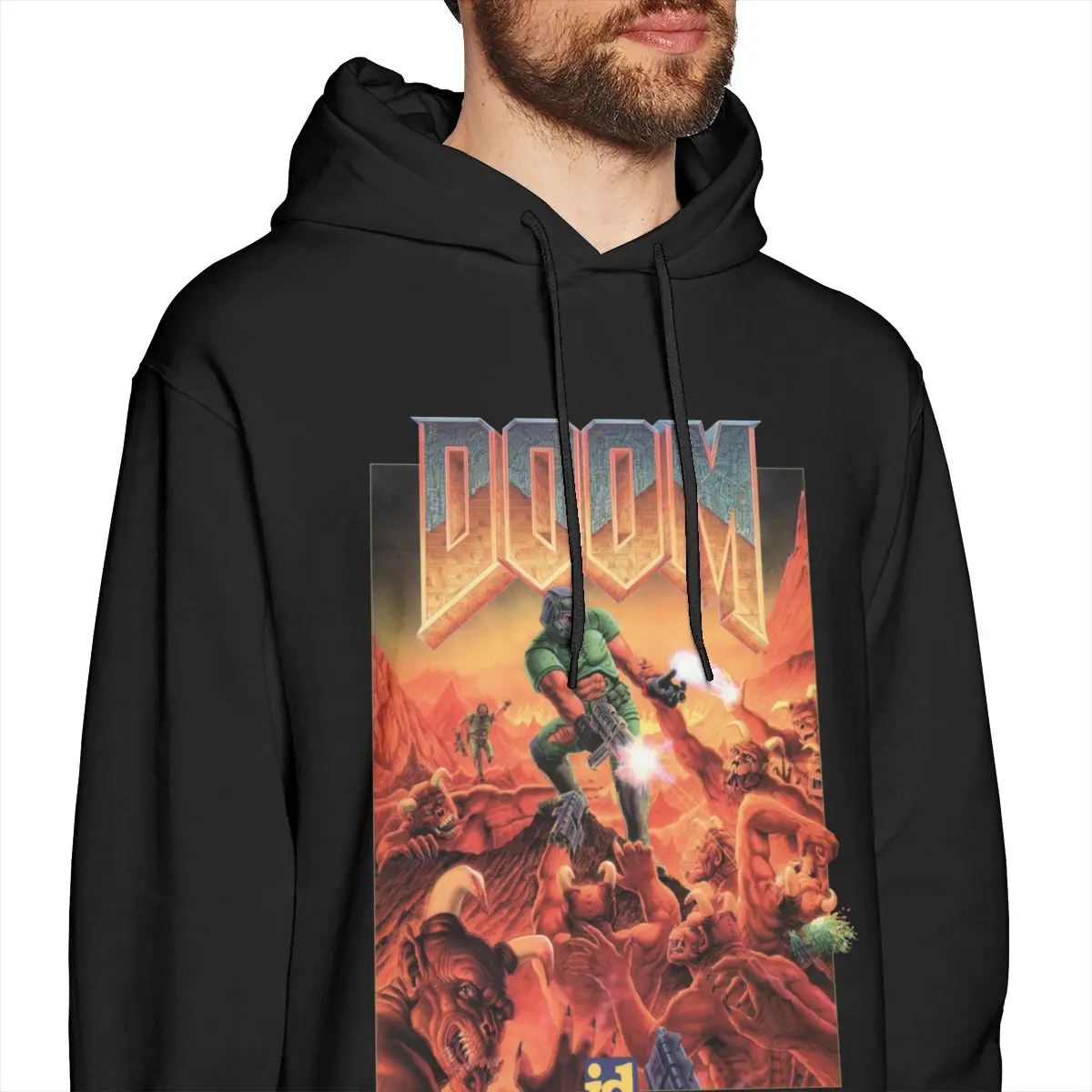 Мода Doom II Hell On Earth 1994 длинный рукав Geek на заказ для мужчин Модная Игра горячая распродажа