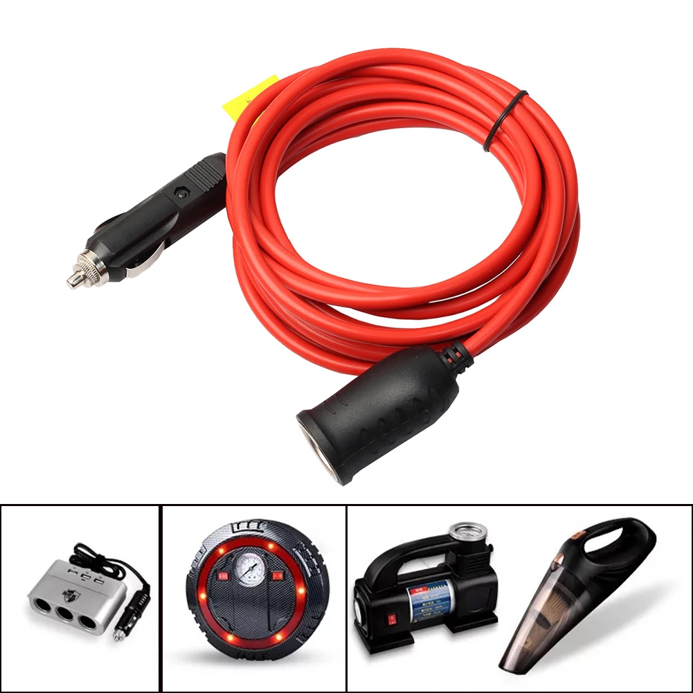 

Auto Cigarette Lighter Plug Male to Female Extensions Car Heavy Duty Charger 12FT 12/24V