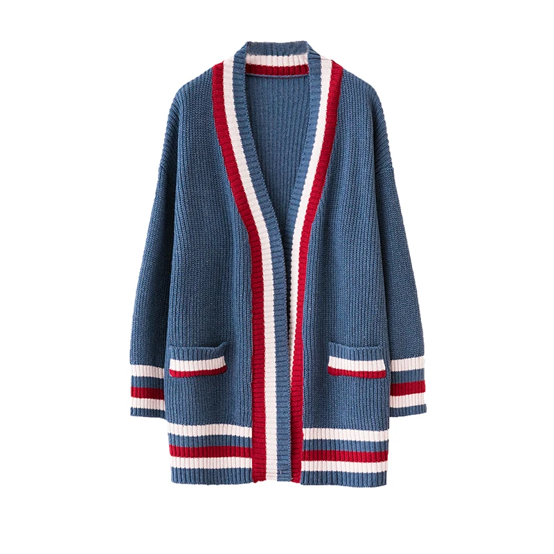 Пальто оверсайз длинный кардиган свитер женская зимняя свободная популярная