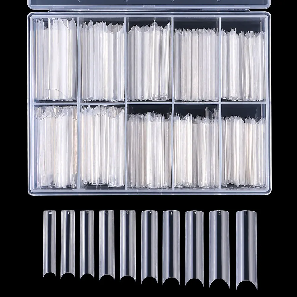 

200PCS Fake Nails Extra Long Square False Nail Tips C Curved Straight Nails Manicure Nail Art Decoration Tools Artificial Nails