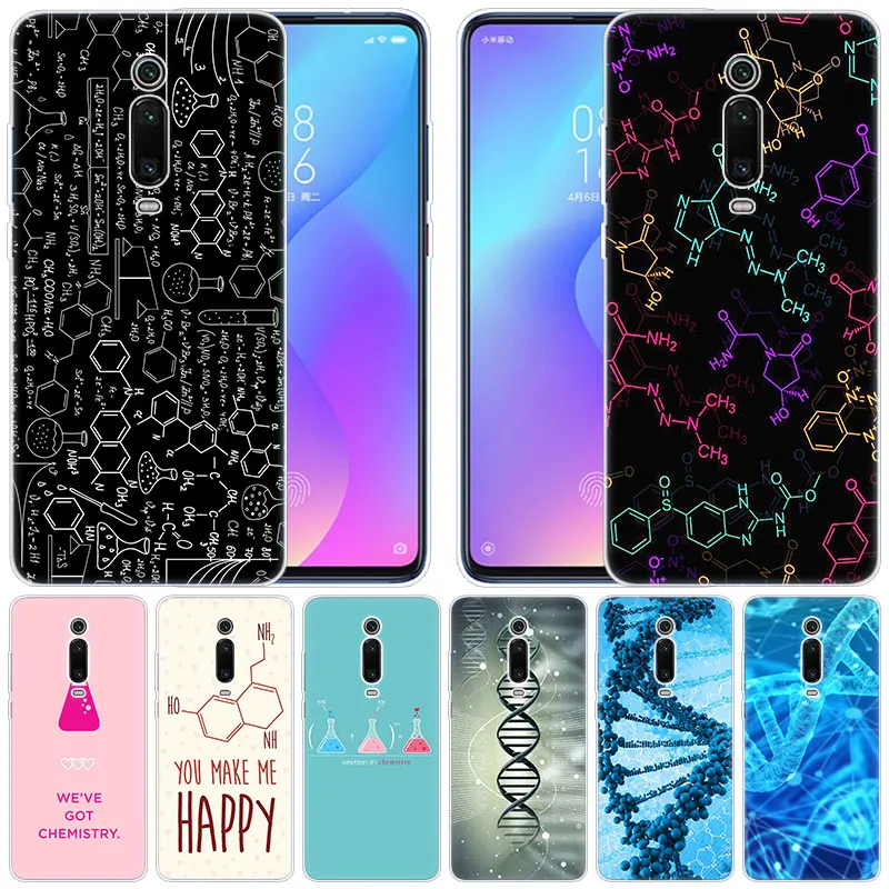 Роскошный мягкий силиконовый чехол биология ДНК для Xiaomi Pocophone F1 Mi 9T Pro CC9 CC9E 9 9SE 8 A3 A2 Lite A1 5X 6X Mix3 Play