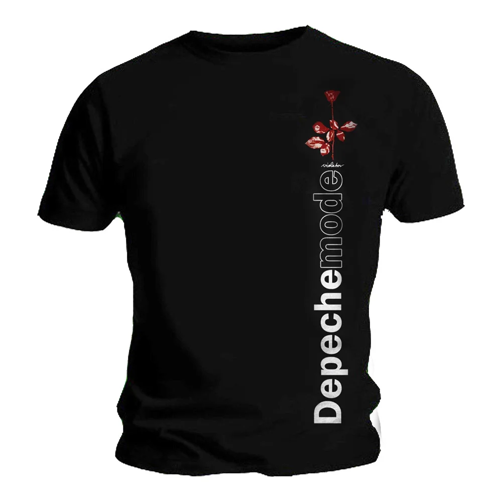Футболка DEPECHE tee MODE Album Logo VIOLATOR Side Rose все размеры Мужская и женская модная футболка