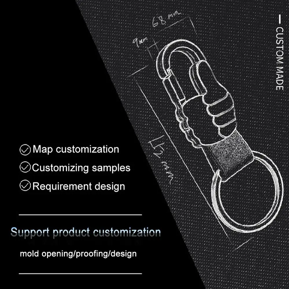 Хит продаж Класс тканый Кожаный Автомобильный Брелок для ключей с 360 градусов