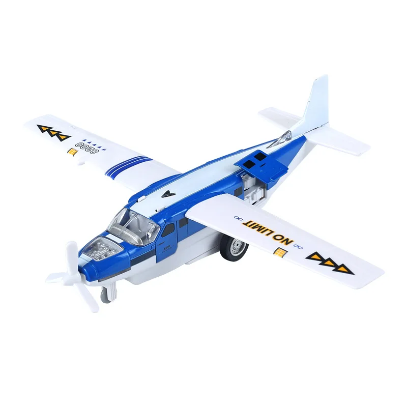 Игрушки для детей Литые металлические модели электрических самолетов мигающий