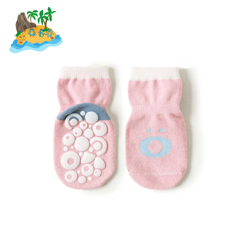 Calcetines de invierno de pelo grueso para beb&eacute; y ni&ntilde;a, medias divertidas de animales con suela de goma, para interiores, para reci&eacute;n nacidos-5