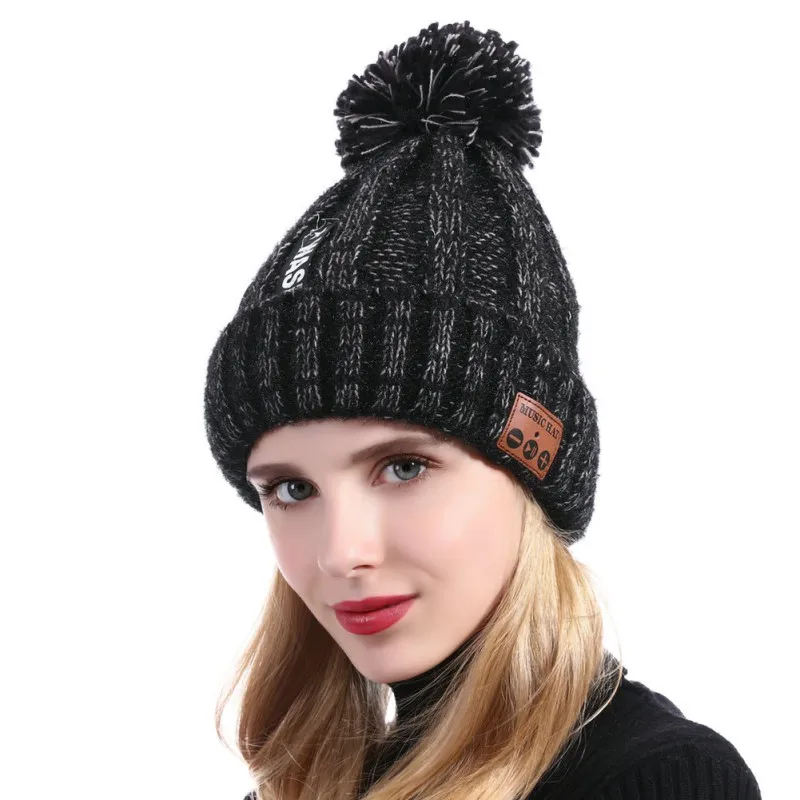 Bluetooth 4 2 наушники головной убор теплая шапочка зима осень Беспроводная