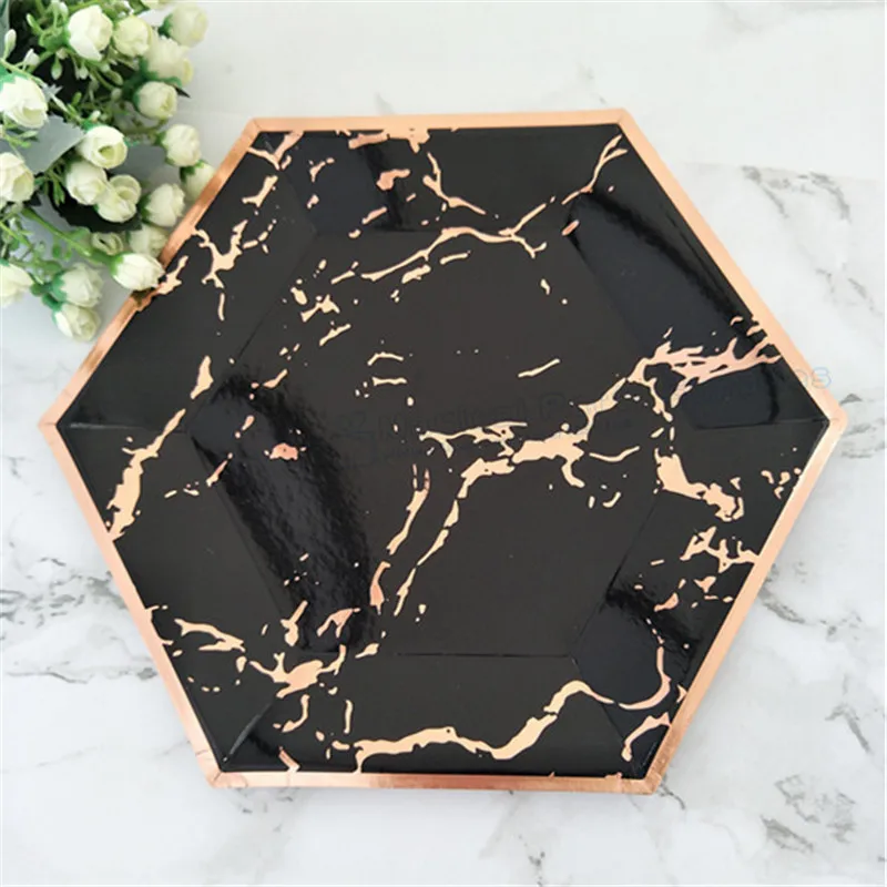 120 шт. мраморные десертные тарелки 10 дюймов|Одноразовая посуда для вечеринок| |