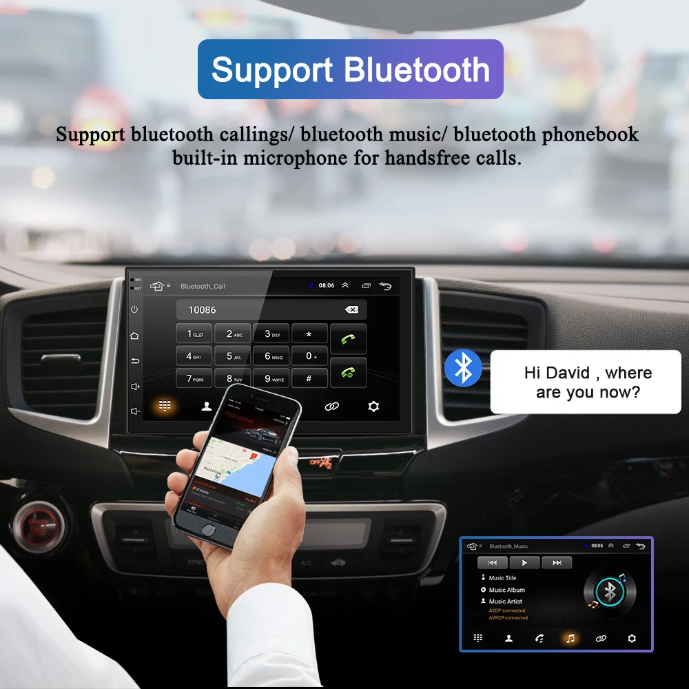 2 DIN Android 10 1 GPS навигации сенсорный экран Quad core автомобильный Радио 9 дюймов для Ford