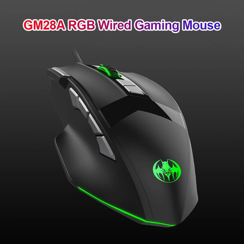 

10-Key USB Wired Gaming Mouse RGB 1200/1600/2400/3200/4800/7200 DPI Mice Computer Gamer Accessories For Laptop PC Game