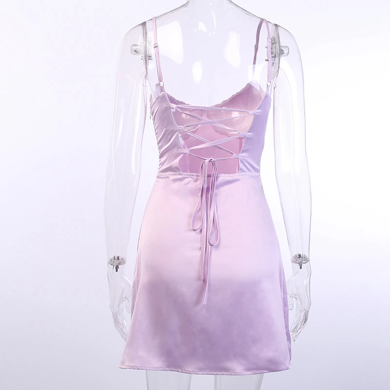 

Lyprerazy Sexy Nightdress Purple Lace Sleepwear Dress Lingerie Summer Nightgown Night Ladies Nightwear Home Dresses