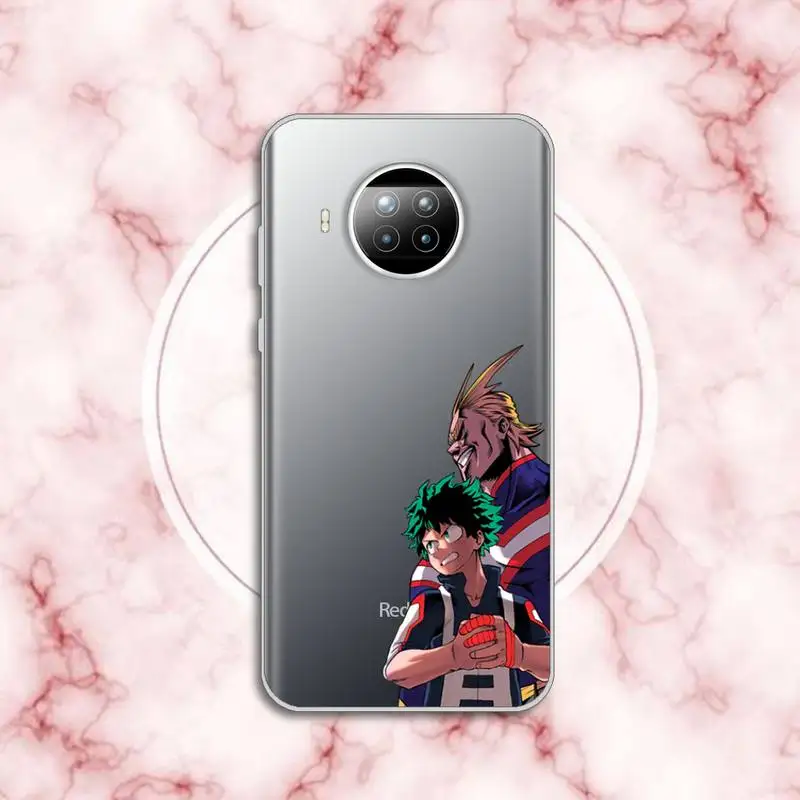 

Anime My Hero Academia deku bakugou Boku Phone Case Transparent for xiaomi redmi note 8 9 9s 11 10t lite pro