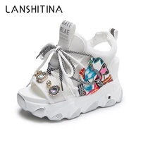 women platform sandals chunky wedges shoes for woman 2022 designers brand sports casual fashion 8cm high gladiator sandal summer