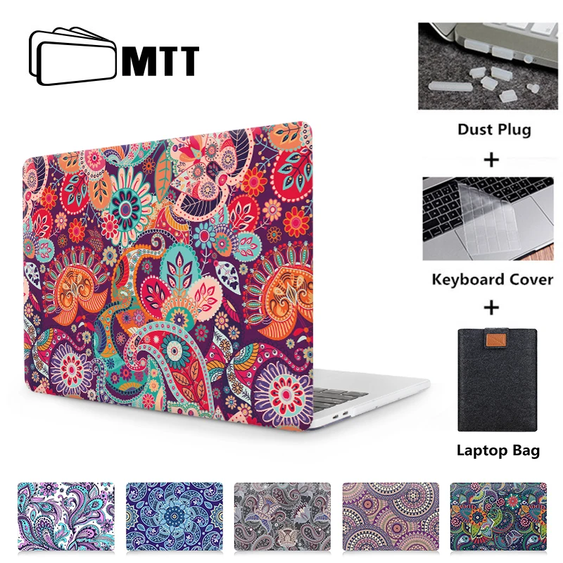 Сумка для ноутбука MTT, чехол для Macbook Air 11 13 Pro 13 15 с сенсорной панелью, чехол с принтом пейсли для macbook 12 дюймов retina, чехол для ноутбука
