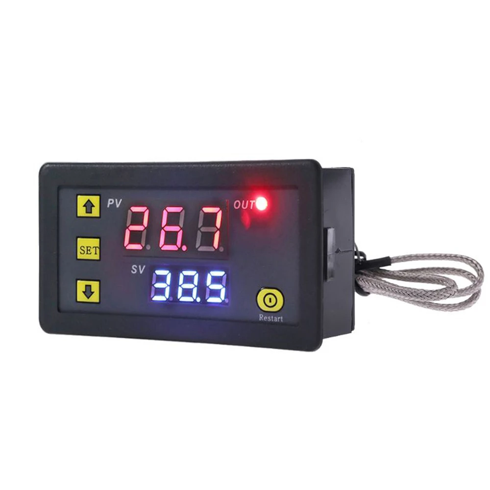 СВЕТОДИОДНЫЙ цифровой регулятор температуры AC220V DC 5V 12V 24V термостат 60 ~ 500 ℃ K type M6