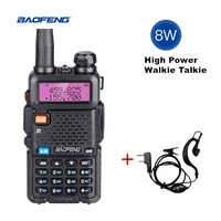 real 8w baofeng uv 5r walkie talkie 10km uv 5r dual band two way radio uv5r vhf uhf portable cb ham radio fm hf transceiver