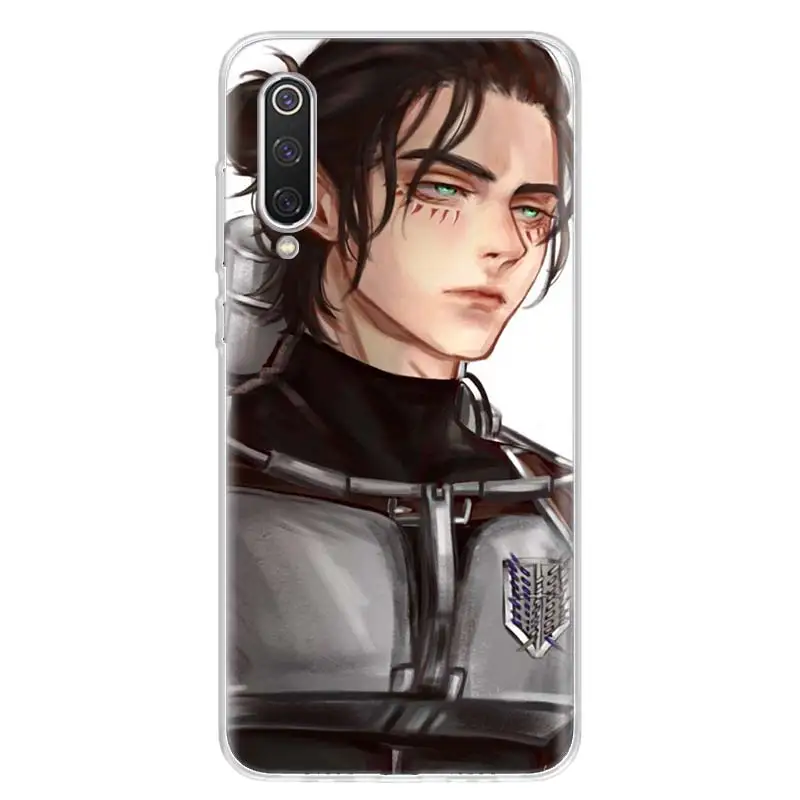 hot anime attack on titan eren phone case for xiaomi redmi note 11 10 pro max 9 8 7 11t 11s 11e 10s 9t 8t 9s 4g 5g 6 5 4 4x capa free global shipping