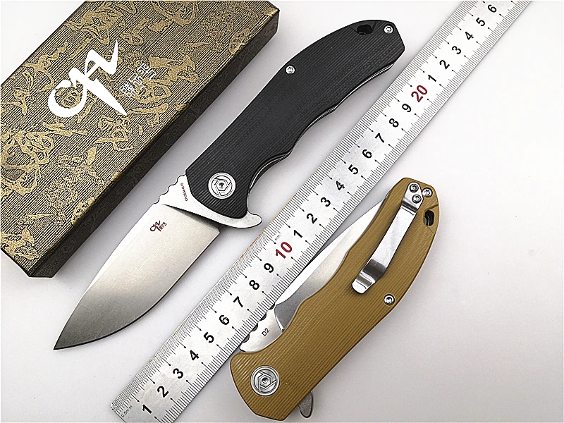 Складной карманный нож CH 3504-G10 Флиппер D2 лезвие G10 Ручка шарикоподшипник Утилита открытый кемпинг тактический нож EDC инструмент