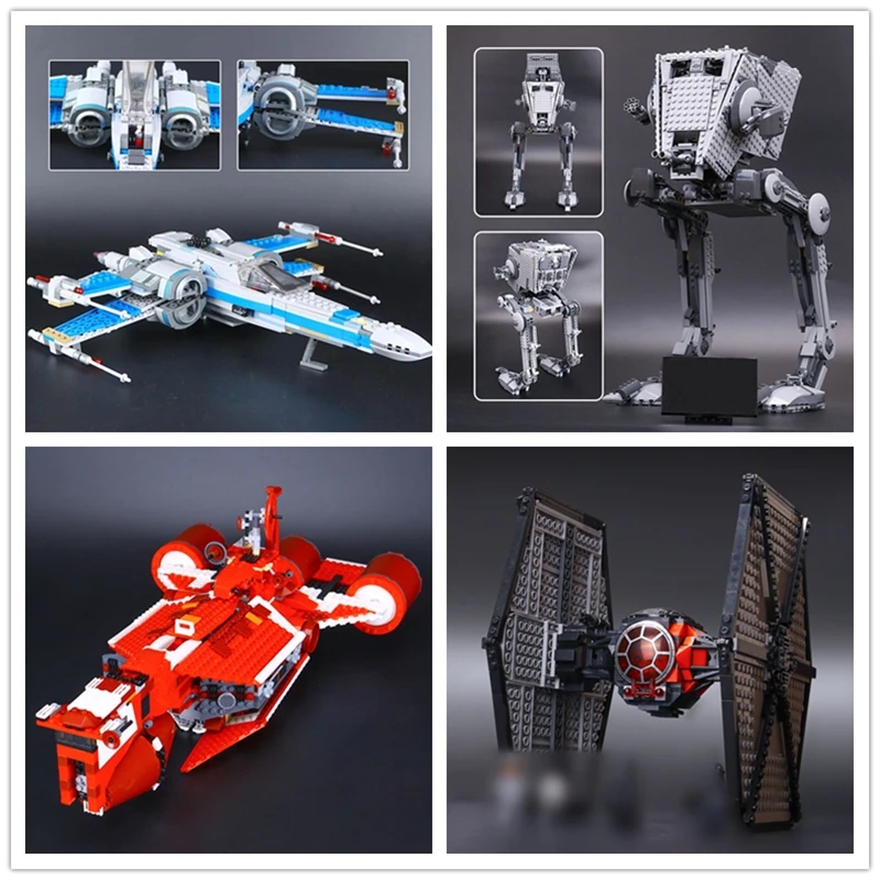 В наличии 05005 05052 05029 05070 Звездный план ходунки X wing строительные блоки кирпичи