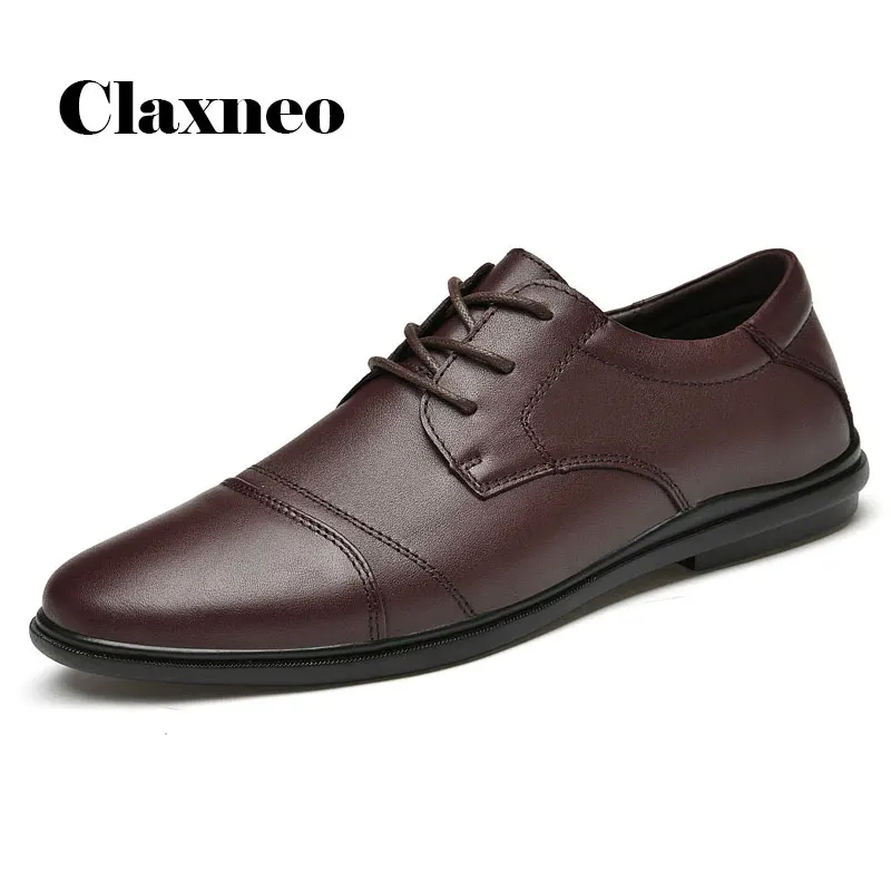 

Man Formal Shoes Genuine Leather 2021 Spring Autmn Male Shoe Business Derby Footwear Designer Oxfords Light Soft Big Size New