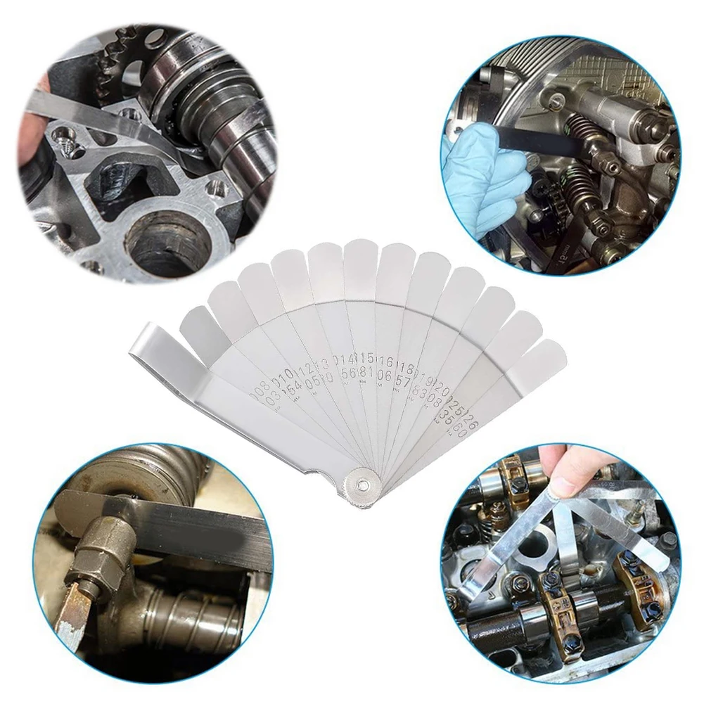 Щуп из нержавеющей стали с 16 лезвиями для измерения толщины зазора | Инструменты