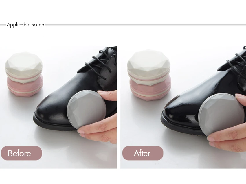 Portable Sponge Shoes Polisher Double Heads Cleaning Brush With Polishing Oil Colorless Cleaning Shoe Brush Shoe Care Tool