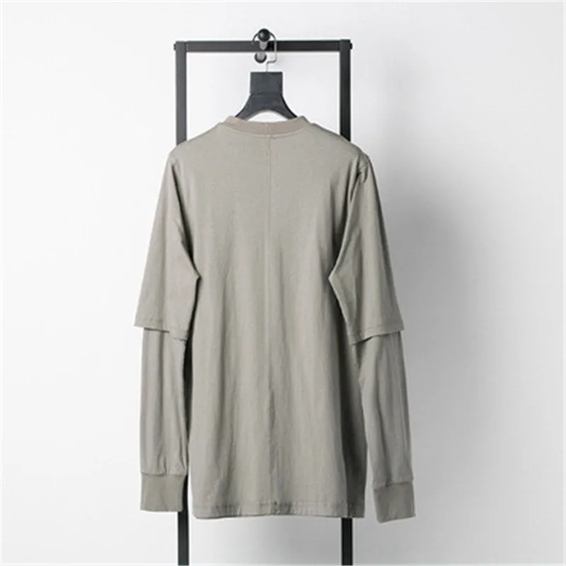 

2019ss Men 100% Cotton Women Full Sleeve Shirts Tops Tees Owen Gothic Black Ro High Street T-Shirt Camisetas Hombre