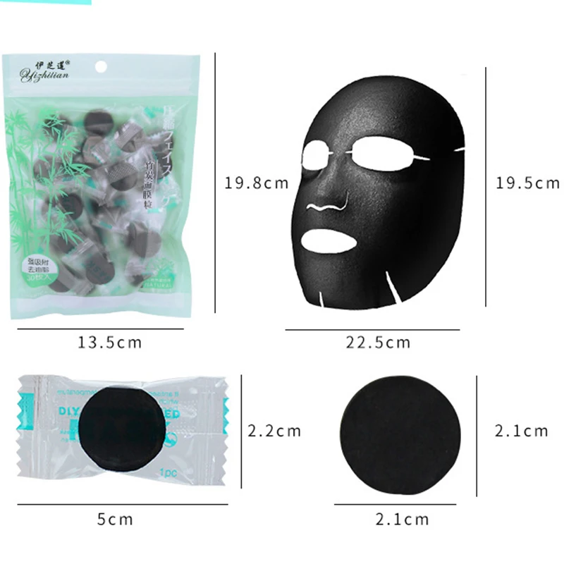 30 шт. бумажный лист из натурального бамбукового угля|Ватные изделия для снятия