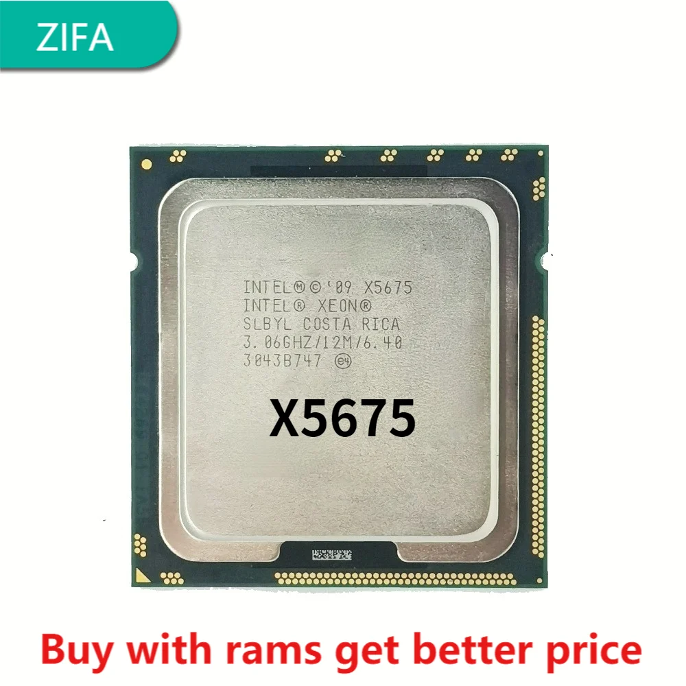 

X5675, 3,06 ГГц, 12 МБ, 6 ядер, 12 потоков, 95 Вт, процессор LGA 1366, Серверная оперативная память ddr3