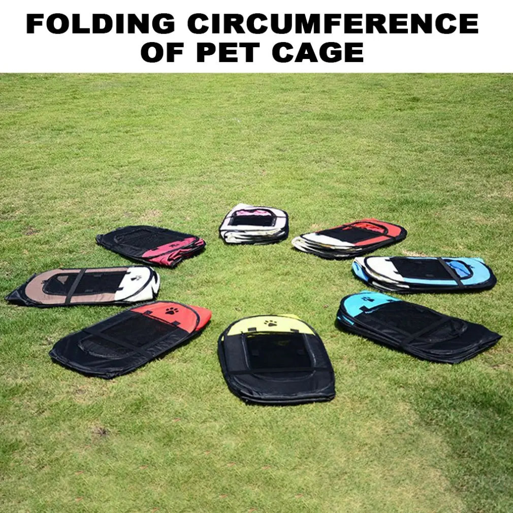 

Portable Breathable Pet Cage Pet Fence Dog Kennel Folding Fence Oxford Cloth Waterproof Durable Kennel Tent