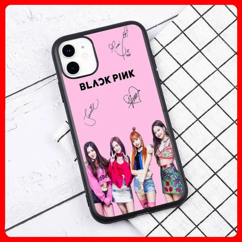 

Girl Korea Kpop Blackpinks Phone Case For BLACK-Iphone 5s Se 6 6s 7 8 11 12 X Xs Pro Plus Mini Max Fundas Cover Fundas Cover