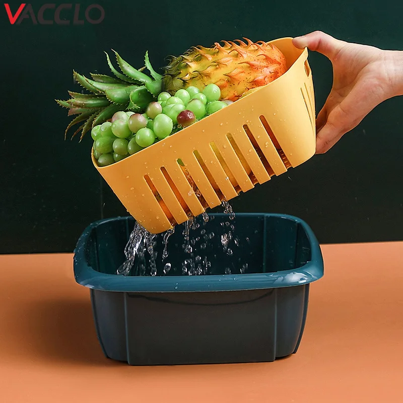 

Vacclo сушилка для фруктов и овощей и коробка для сохранения свежести Кухонные Принадлежности для бара сетка корзина для фруктов коробка для х...