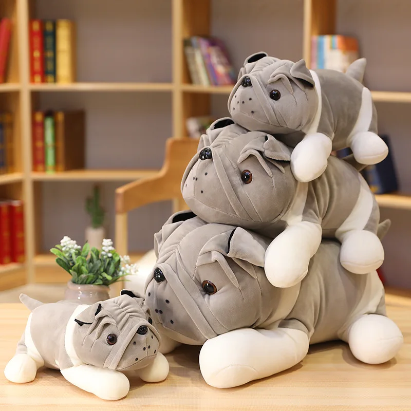 

1pcs Plush bulldog shar pei dog Toy pug dog stuffed animal doll pendant baby kids friend Lifelike Stuffed Animals home car decor