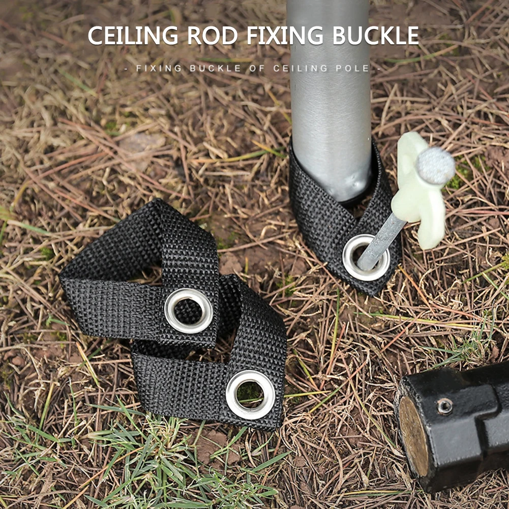 

8pcs Camping Tent Nail Fixing Buckle Outdoor Fishing Picnic Canopy Pole Windproof Holder Awning Pole Fixing Buckles Accessories