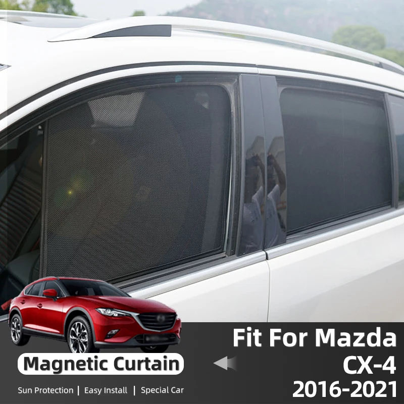 

For Mazda CX-4 2016-2021 Magnetic Rear Sunshade Car Child Windshield Privacy Mesh Covering Accessories Interior Covers