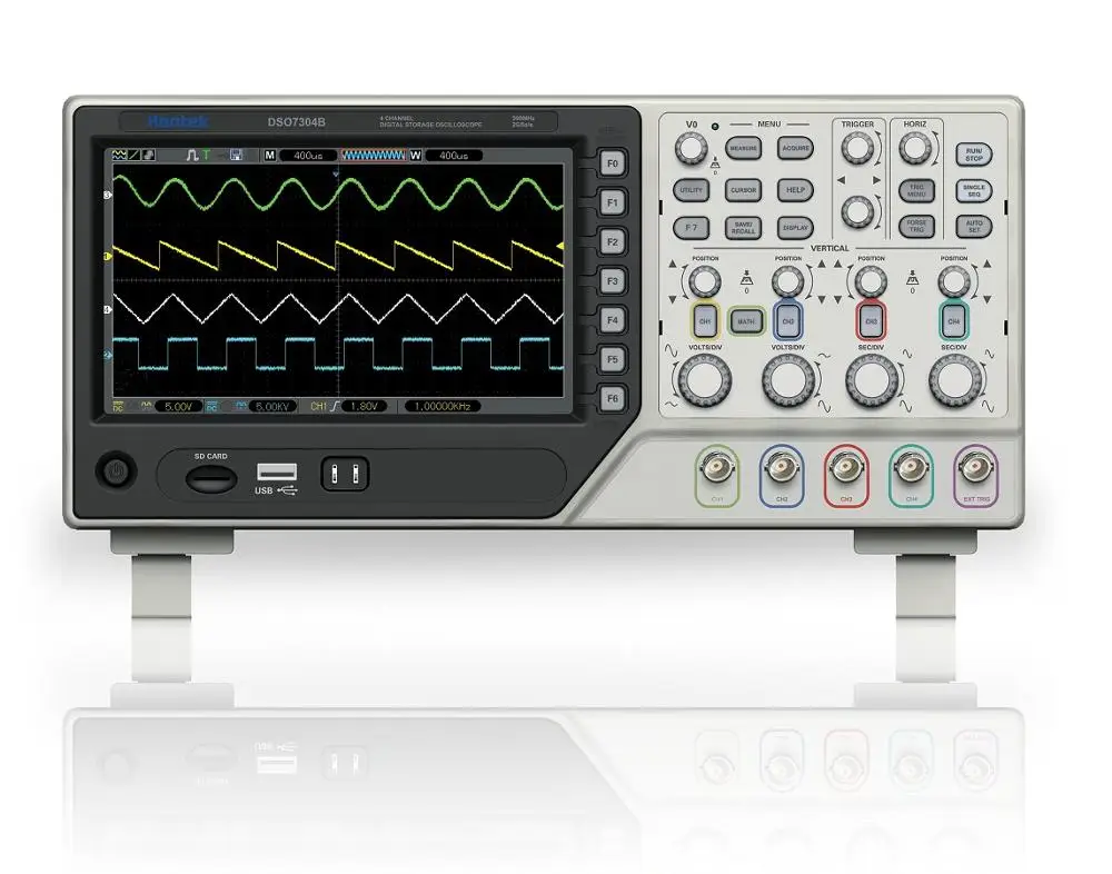 

Hantek DSO7304B 300MHz 4 Channel Digital Storage Oscilloscope 2GSa/s Sample Rate USB Communication Oscilloscope