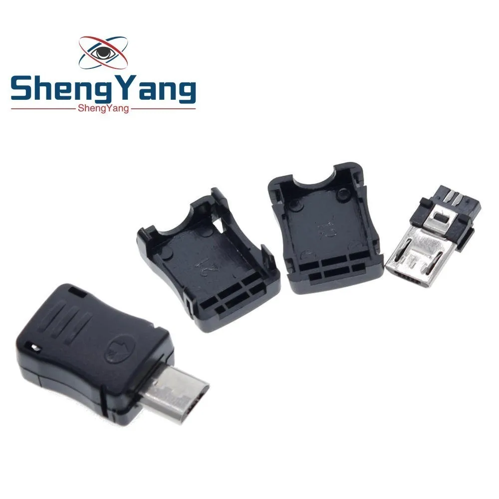 Высокое качество 10 шт. Micro USB Мужской Разъем Micro USB Jack 2,0 5 Pin розетка с пластиковой крышкой для видов DIY