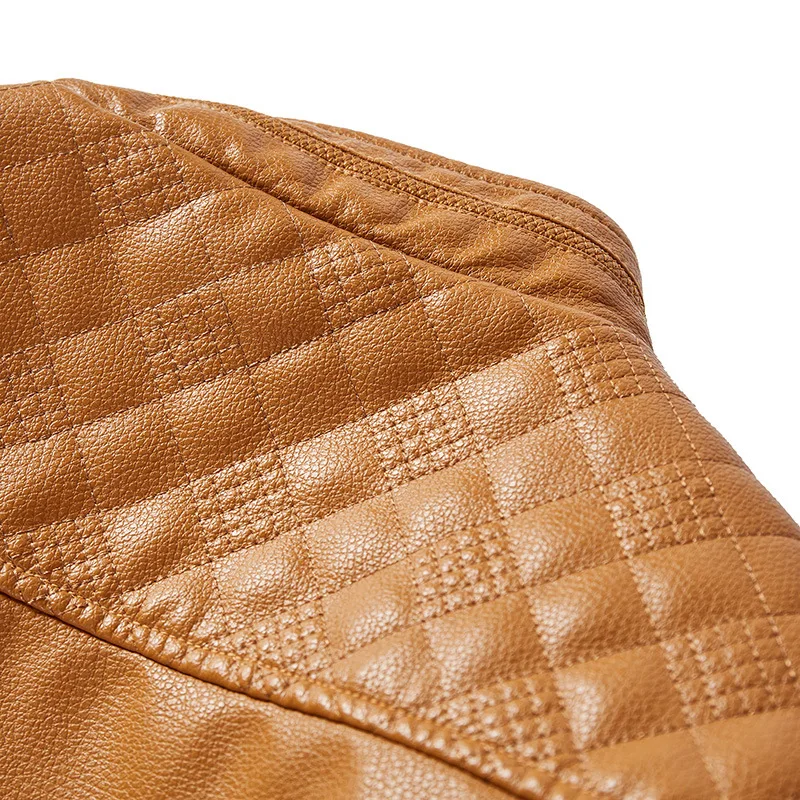 Мужская кожаная куртка BLKG на весну и осень мужское пальто из искусственной кожи