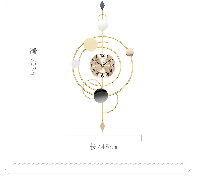 

Luxury Silent Wall Clocks Iron Mechanism Living Room Art Simple Personality Wall Clocks Digital Relogio Parede Home Decor DG50WC