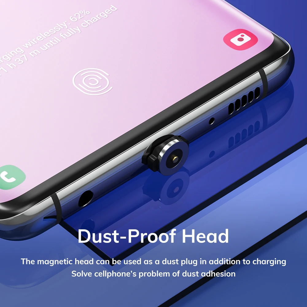 Магнитный кабель TOPK AM68 с поворотом на 540 градусов Micro USB Type-C зарядный для iPhone 11 Pro XS