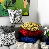 modern simple cotton geometric stripe double sided printing sofa cushion cover 1 piece excluding padding