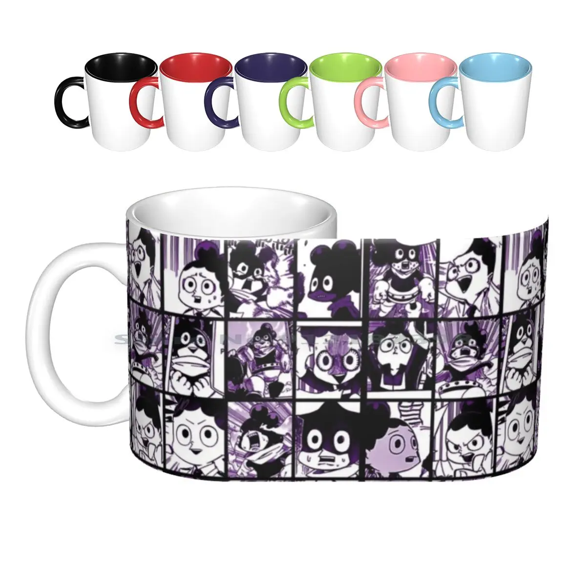 Миниатюрная Коллаж-цветная версия керамических кружек кофейные чашки кружка для